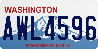 WA license plate AWL4596