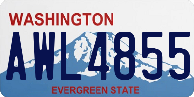 WA license plate AWL4855