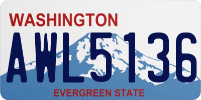 WA license plate AWL5136
