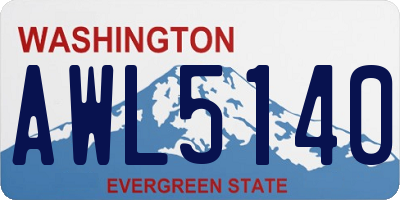 WA license plate AWL5140