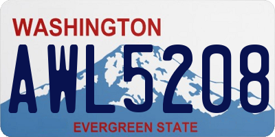 WA license plate AWL5208