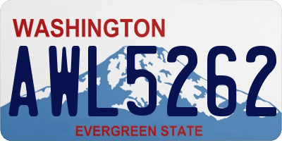 WA license plate AWL5262
