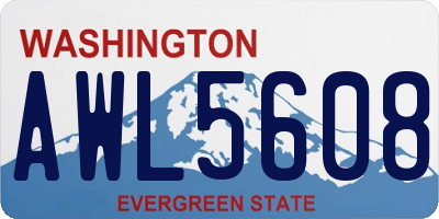 WA license plate AWL5608
