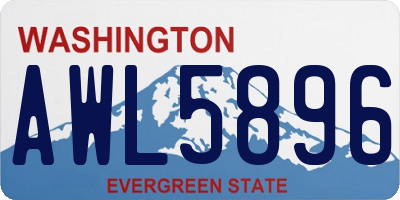 WA license plate AWL5896