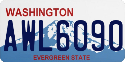 WA license plate AWL6090