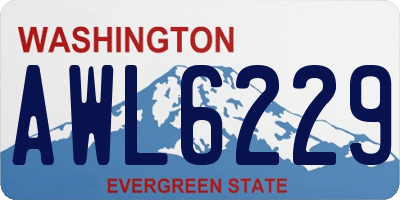 WA license plate AWL6229