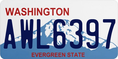 WA license plate AWL6397
