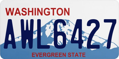 WA license plate AWL6427