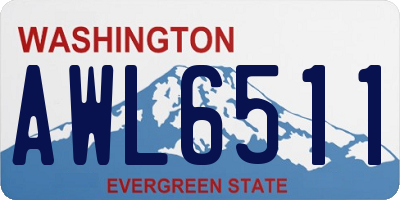 WA license plate AWL6511