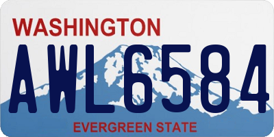 WA license plate AWL6584