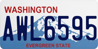 WA license plate AWL6595