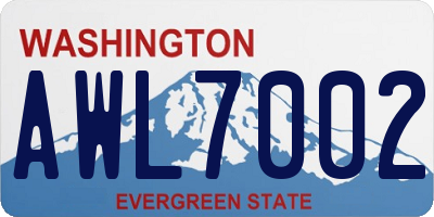 WA license plate AWL7002