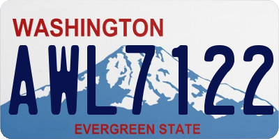 WA license plate AWL7122