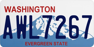 WA license plate AWL7267