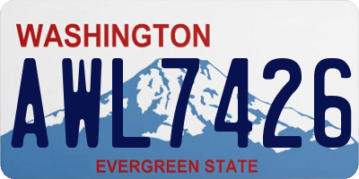 WA license plate AWL7426