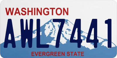 WA license plate AWL7441