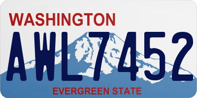 WA license plate AWL7452