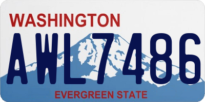 WA license plate AWL7486