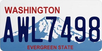 WA license plate AWL7498