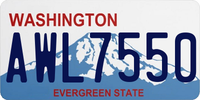WA license plate AWL7550