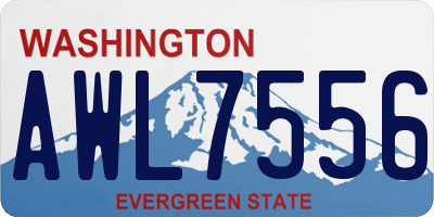 WA license plate AWL7556