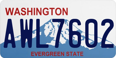 WA license plate AWL7602