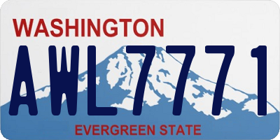 WA license plate AWL7771