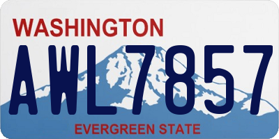 WA license plate AWL7857