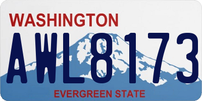 WA license plate AWL8173