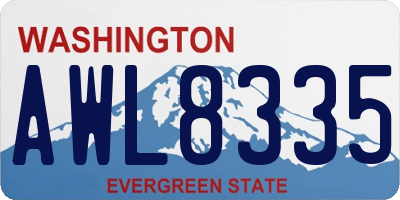 WA license plate AWL8335