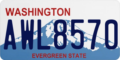 WA license plate AWL8570