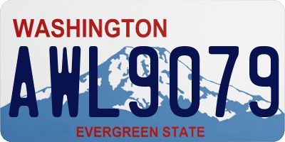 WA license plate AWL9079