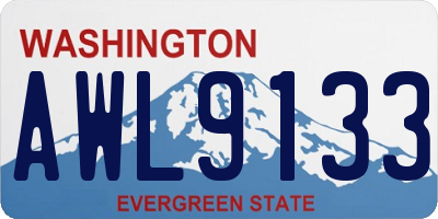 WA license plate AWL9133