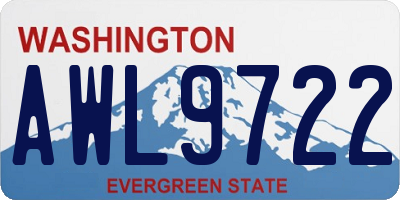 WA license plate AWL9722
