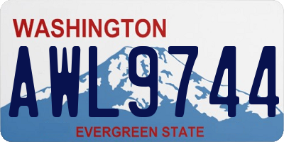 WA license plate AWL9744
