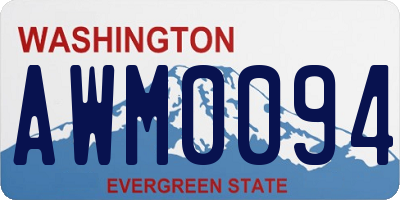 WA license plate AWM0094