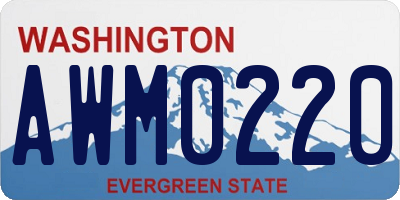 WA license plate AWM0220