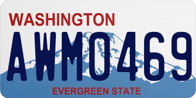 WA license plate AWM0469