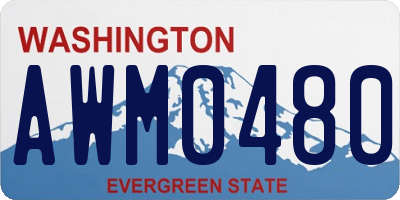 WA license plate AWM0480