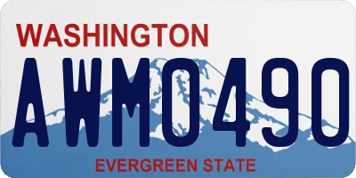WA license plate AWM0490