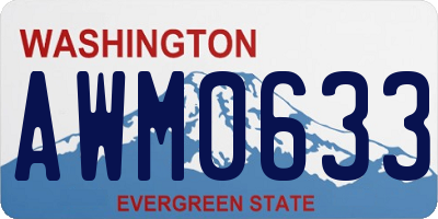 WA license plate AWM0633