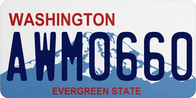 WA license plate AWM0660
