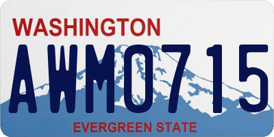WA license plate AWM0715