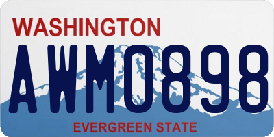WA license plate AWM0898