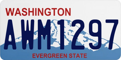 WA license plate AWM1297