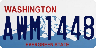 WA license plate AWM1448