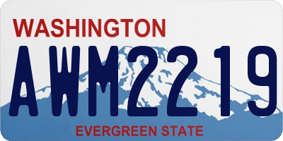 WA license plate AWM2219