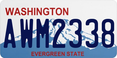WA license plate AWM2338