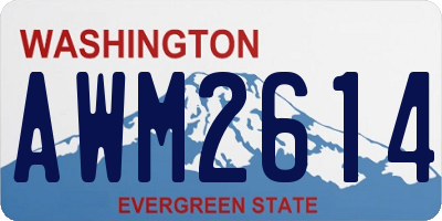 WA license plate AWM2614