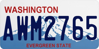 WA license plate AWM2765